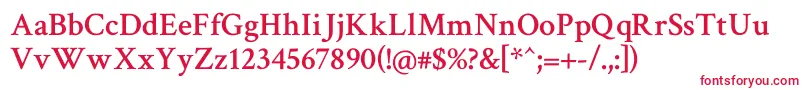 Шрифт Crimsontext Semibold – красные шрифты на белом фоне