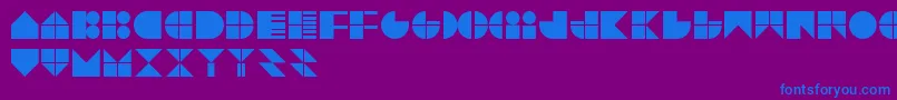 TrytypeV1 Font – Blue Fonts on Purple Background