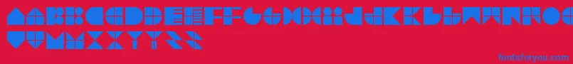 TrytypeV1 Font – Blue Fonts on Red Background