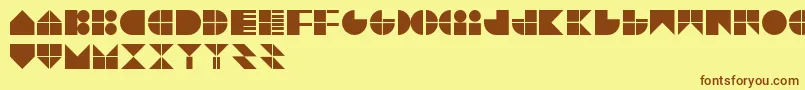 TrytypeV1 Font – Brown Fonts on Yellow Background