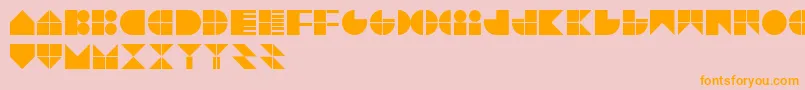 TrytypeV1 Font – Orange Fonts on Pink Background