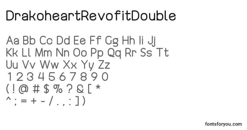 DrakoheartRevofitDouble-fontti – aakkoset, numerot, erikoismerkit