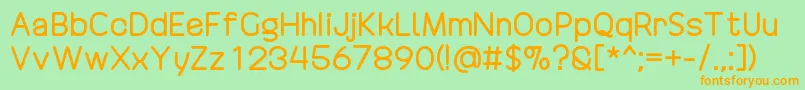 DrakoheartRevofitDouble Font – Orange Fonts on Green Background