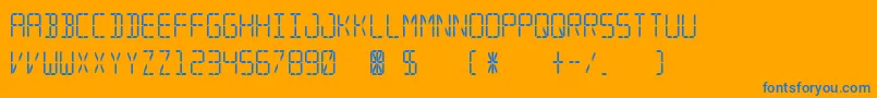 Segmental Font – Blue Fonts on Orange Background