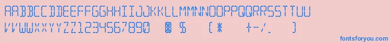 Segmental Font – Blue Fonts on Pink Background