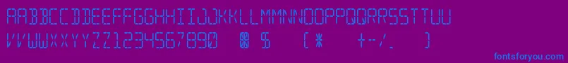 フォントSegmental – 紫色の背景に青い文字