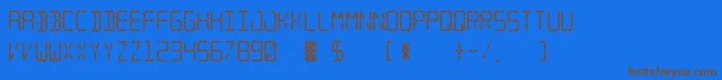 Segmental Font – Brown Fonts on Blue Background