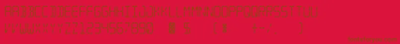Segmental Font – Brown Fonts on Red Background
