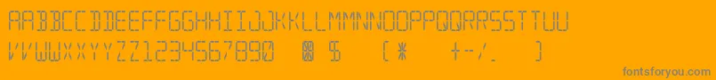 Segmental Font – Gray Fonts on Orange Background