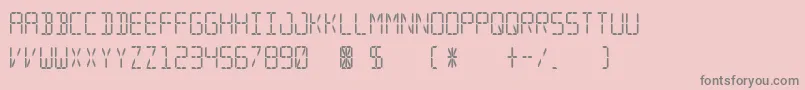 Segmental Font – Gray Fonts on Pink Background