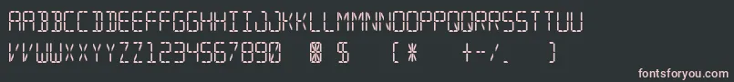 フォントSegmental – 黒い背景にピンクのフォント