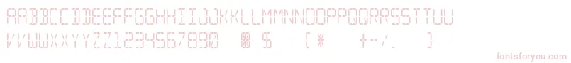 Segmental-Schriftart – Rosa Schriften auf weißem Hintergrund