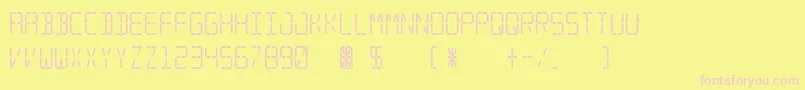 fuente Segmental – Fuentes Rosadas Sobre Fondo Amarillo