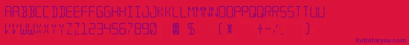 fuente Segmental – Fuentes Moradas Sobre Fondo Rojo