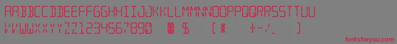 Segmental Font – Red Fonts on Gray Background