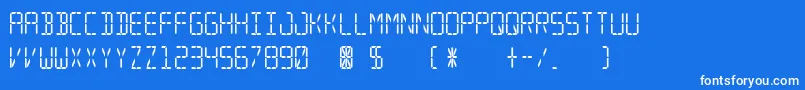 Подробнее о шрифте Segmental Шрифт Segmental – белые шрифты на синем фоне