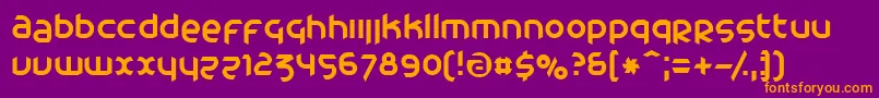 Cac Font – Orange Fonts on Purple Background