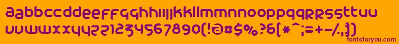 Cac Font – Purple Fonts on Orange Background