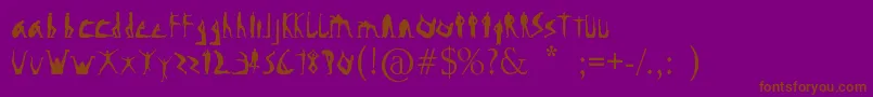 Hufo Font – Brown Fonts on Purple Background