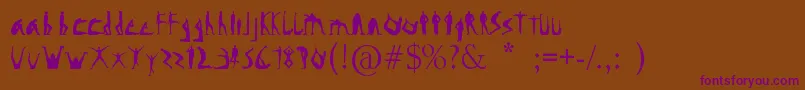 Hufo Font – Purple Fonts on Brown Background