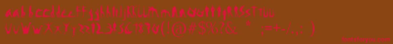 Hufo Font – Red Fonts on Brown Background