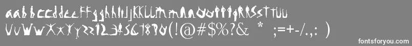 Hufo Font – White Fonts on Gray Background
