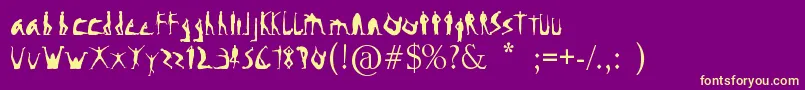 Hufo Font – Yellow Fonts on Purple Background