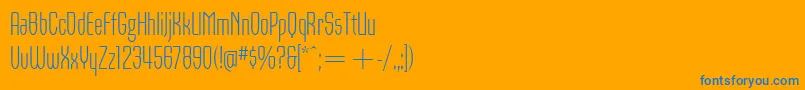 OrbonLightItcTt Font – Blue Fonts on Orange Background