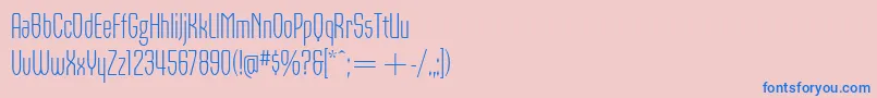 OrbonLightItcTt Font – Blue Fonts on Pink Background