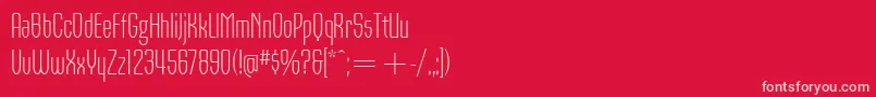 OrbonLightItcTt Font – Pink Fonts on Red Background