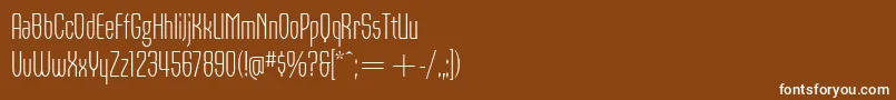 Шрифт OrbonLightItcTt – белые шрифты на коричневом фоне