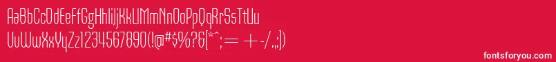 OrbonLightItcTt Font – White Fonts on Red Background