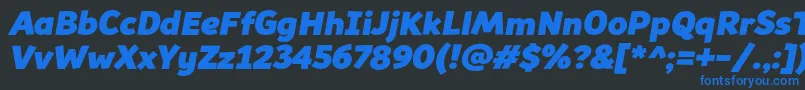 Souses Font – Blue Fonts on Black Background