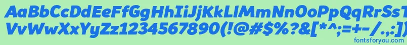 Souses Font – Blue Fonts on Green Background