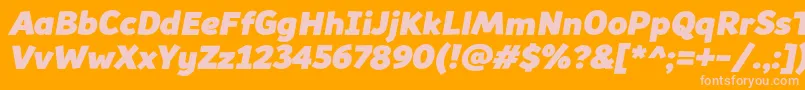 Souses Font – Pink Fonts on Orange Background