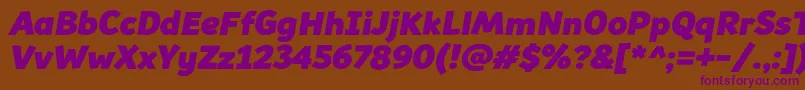 Souses Font – Purple Fonts on Brown Background