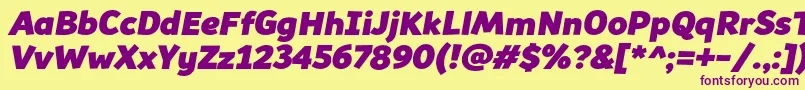 Souses Font – Purple Fonts on Yellow Background