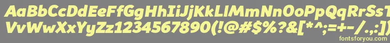 Souses Font – Yellow Fonts on Gray Background