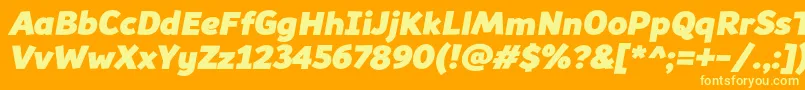 Souses Font – Yellow Fonts on Orange Background