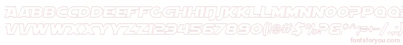 フォントSfDistantGalaxyAltoutlineItalic – ピンクのフォント