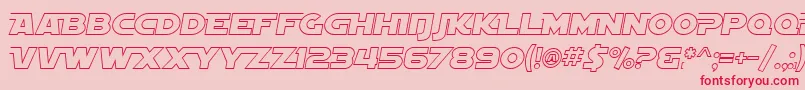 Шрифт SfDistantGalaxyAltoutlineItalic – красные шрифты на розовом фоне