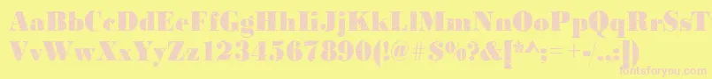 Bodoniglass2Regular Font – Pink Fonts on Yellow Background