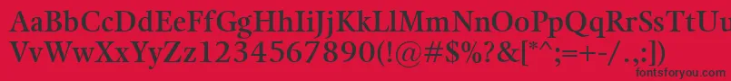 KalixSemibold Font – Black Fonts on Red Background