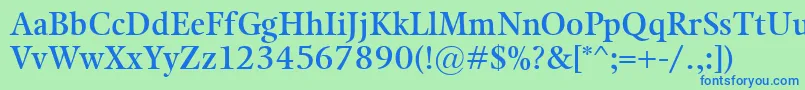 KalixSemibold Font – Blue Fonts on Green Background