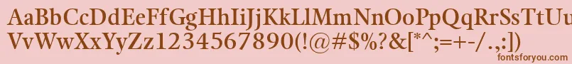 KalixSemibold Font – Brown Fonts on Pink Background