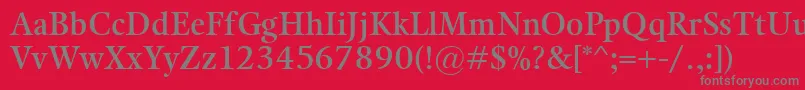 フォントKalixSemibold – 赤い背景に灰色の文字