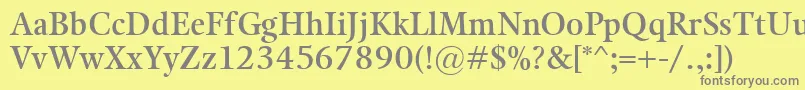 KalixSemibold Font – Gray Fonts on Yellow Background