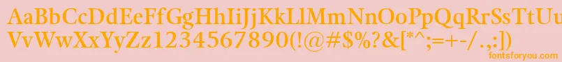 KalixSemibold Font – Orange Fonts on Pink Background