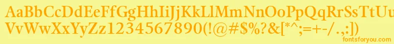 KalixSemibold Font – Orange Fonts on Yellow Background