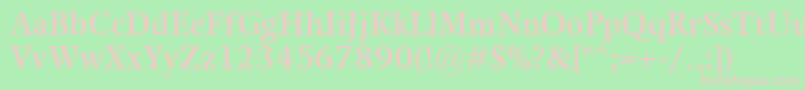 KalixSemibold Font – Pink Fonts on Green Background